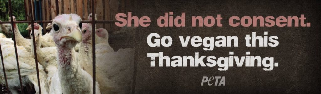 ‘She Did Not Consent’: PETA’s Vegan Thanksgiving Ad Blitz Comes to Summit City