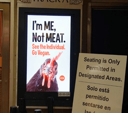 ‘All Aboard the Vegan Train!’: PETA’s ‘I’m ME, Not MEAT’ Message Pulls Into Penn Station