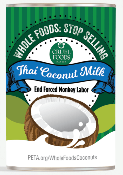 ‘Blood on Your Cans!’: PETA to Rattle Whole Foods Over Ties to Thai Monkey Abuse