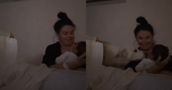 Loyal Pup Joins New Mom for an Unforgettable 3AM Baby Moment