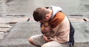 Man Embraced Pesky Stray While Others Simply Shooed Her Away