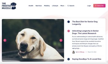 Introducing The Frosted Muzzle: A New Website Dedicated to Senior Dogs and the People Who Love