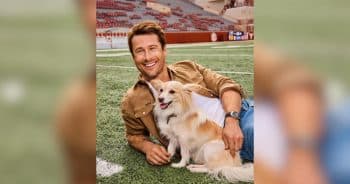 A Breakup Led Glen Powell to Rescue Dog Brisket, Who Quickly Stole the Spotlight